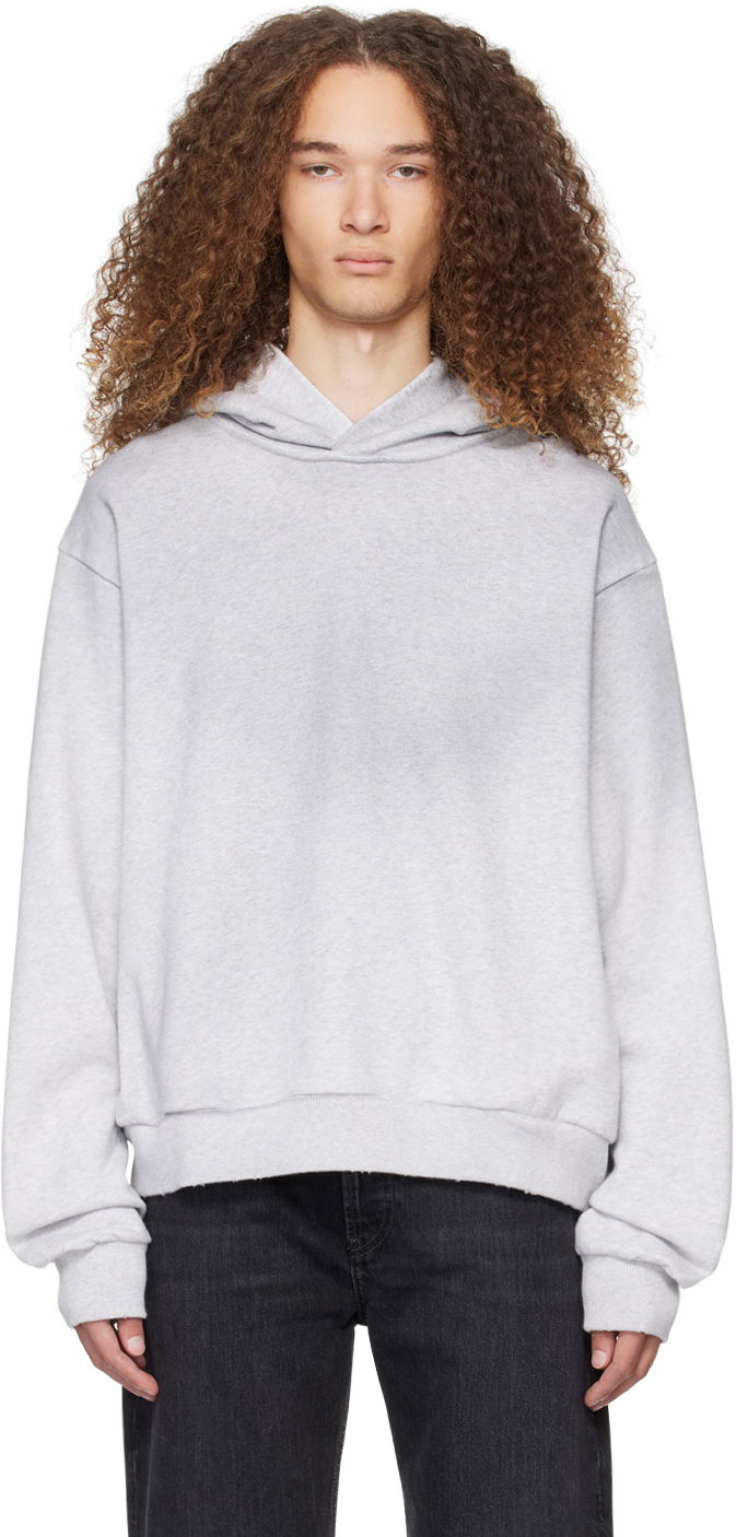 Sweatshirt Acne Studios Distressed Hoodie Grå | CI0159-