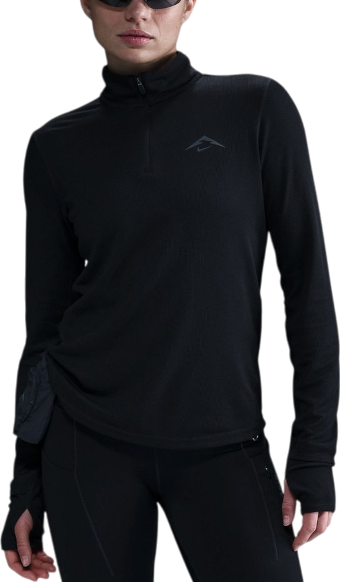 Sweatshirt Nike Trail Long-Sleeve Running Top Svart | hj2248-010