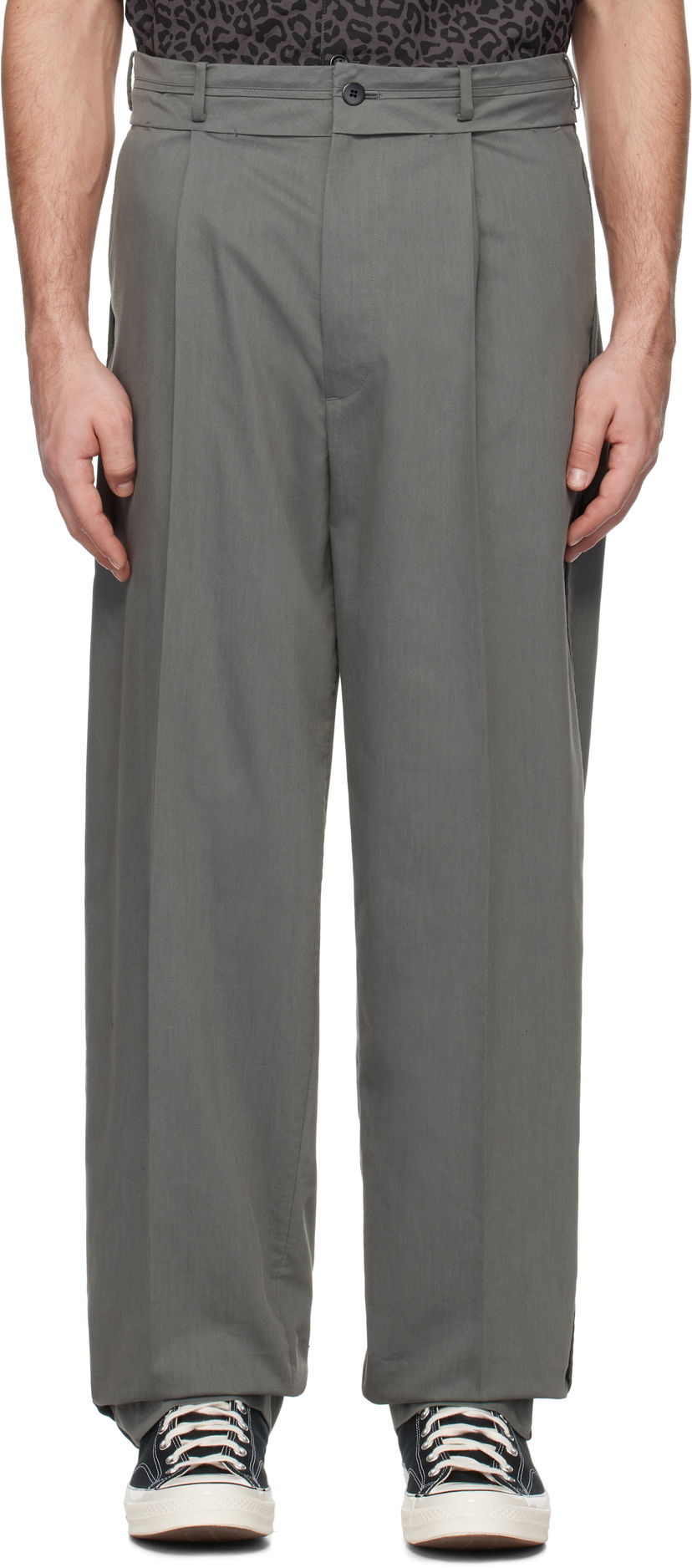 Byxor UNDERCOVER Undercover Twill Trousers Grå | UP1E4505
