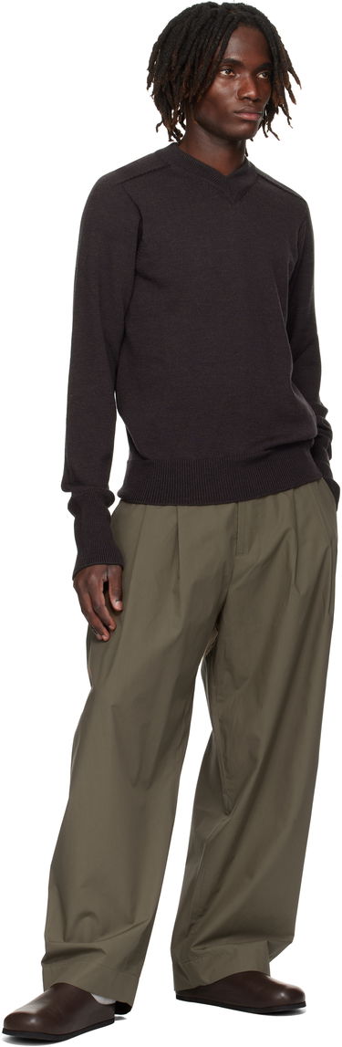 Byxor Studio Nicholson Studio Nicholson Yale Pleated Trousers Grön | YALE SNM - 788, 3