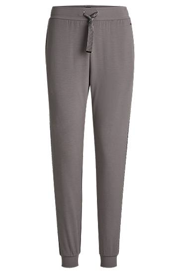 Träningsbyxor BOSS Monogram Tracksuit Bottoms with Modal and Silk Grå | 50535841
