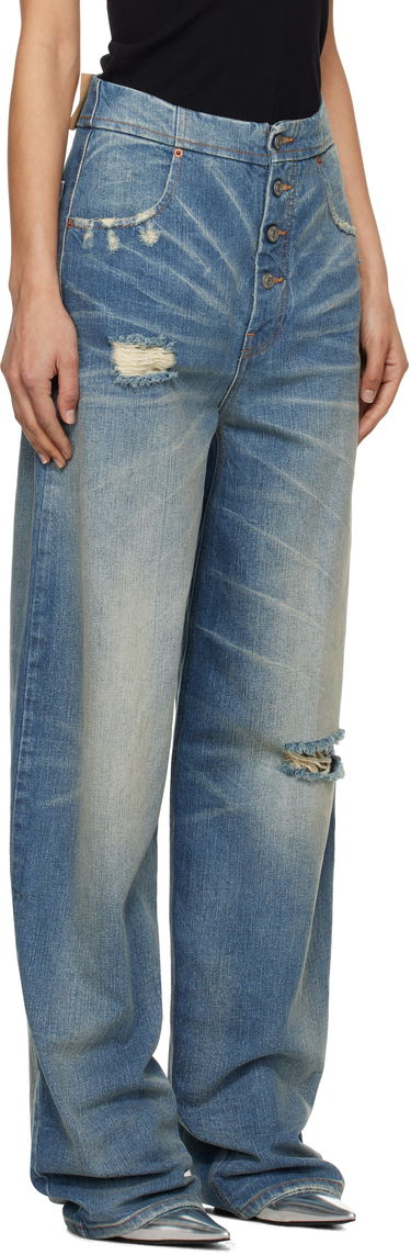 Jeans Maison Margiela MM6 Maison Margiela Distressed Five-Pocket Jeans Blå | S52LA0241 M30016, 1