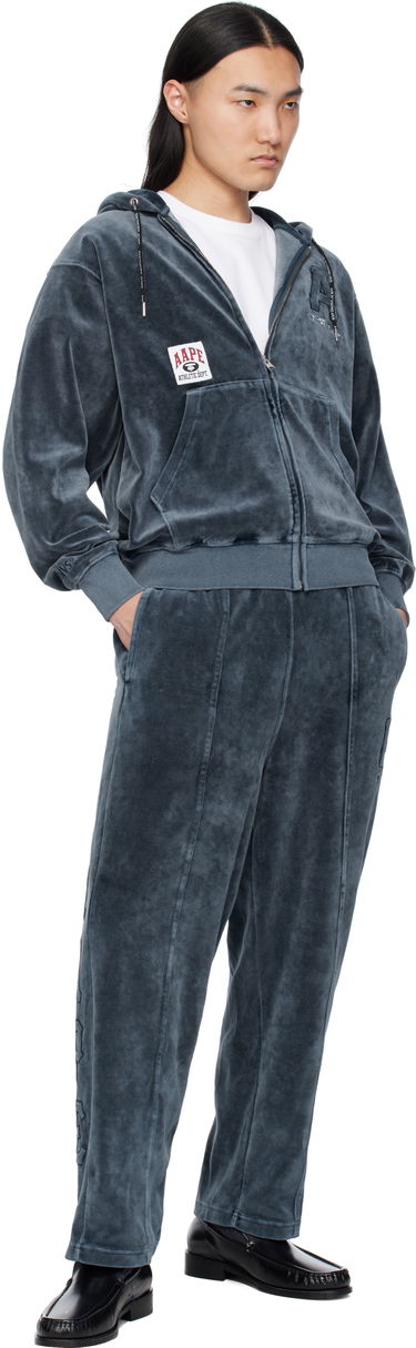 Träningsbyxor AAPE by A Bathing Ape AAPE by A Bathing Ape Injection Velour Sweatpants Blå | AAPPTMC623XXNNYL, 3