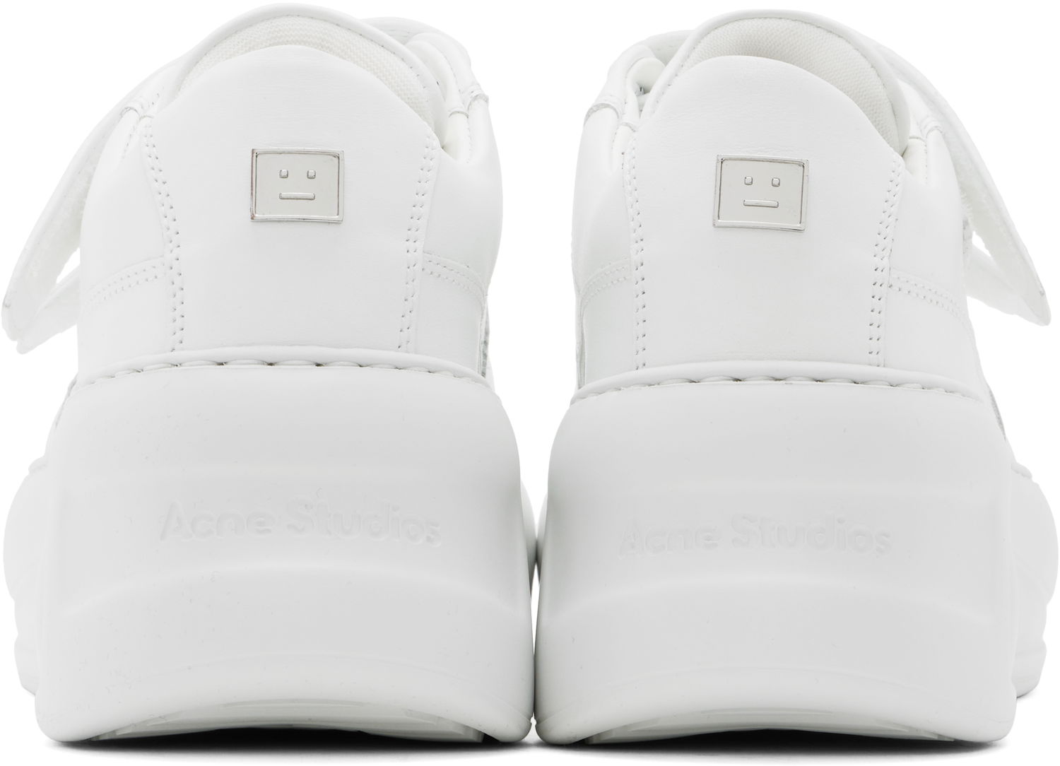 Sneakers och skor Acne Studios Velcro Strap Platform Sneakers Vit | CD0001-, 1
