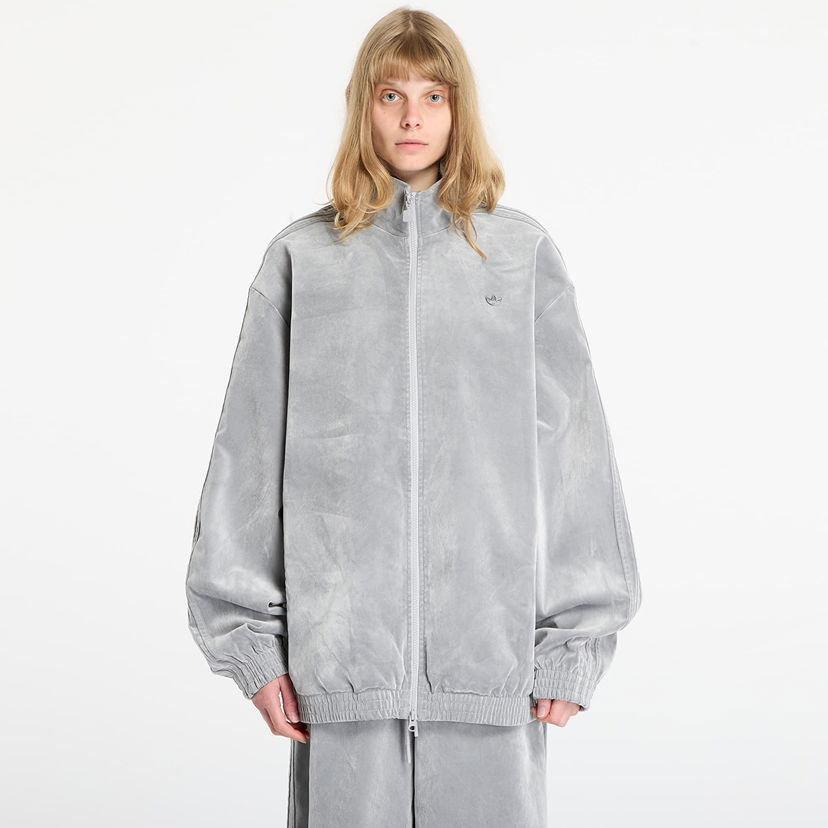 Jacka adidas Originals Brushed Twill Oversized Firebird Track Top M Grå | JW7330