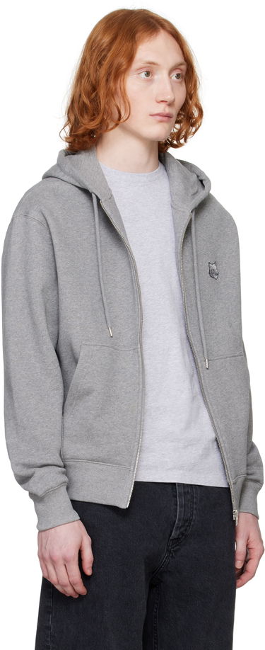 Sweatshirt MAISON KITSUNÉ Maison Kitsuné Fox Head Zip Hoodie Mörkblå | MM00714KM0321, 4