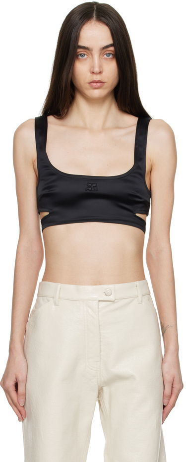 Linne Courrèges Courrèges Cutout Tank Top Svart | 322CBR014AC0017, 0