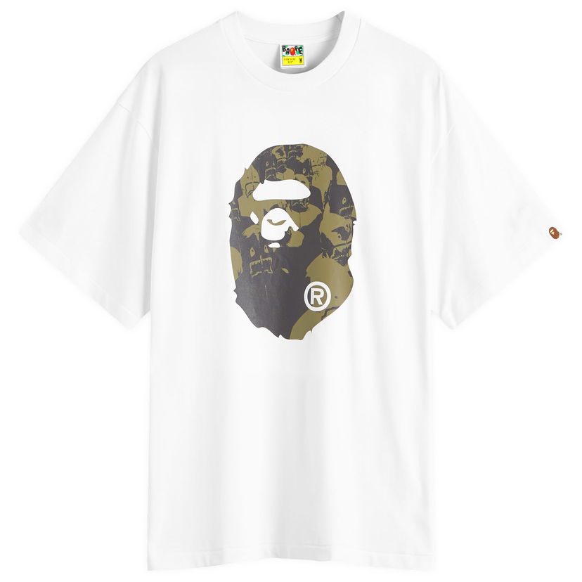 T-shirt BAPE Shark College Logo T-Shirt Vit | 001TEK801306M-WHT