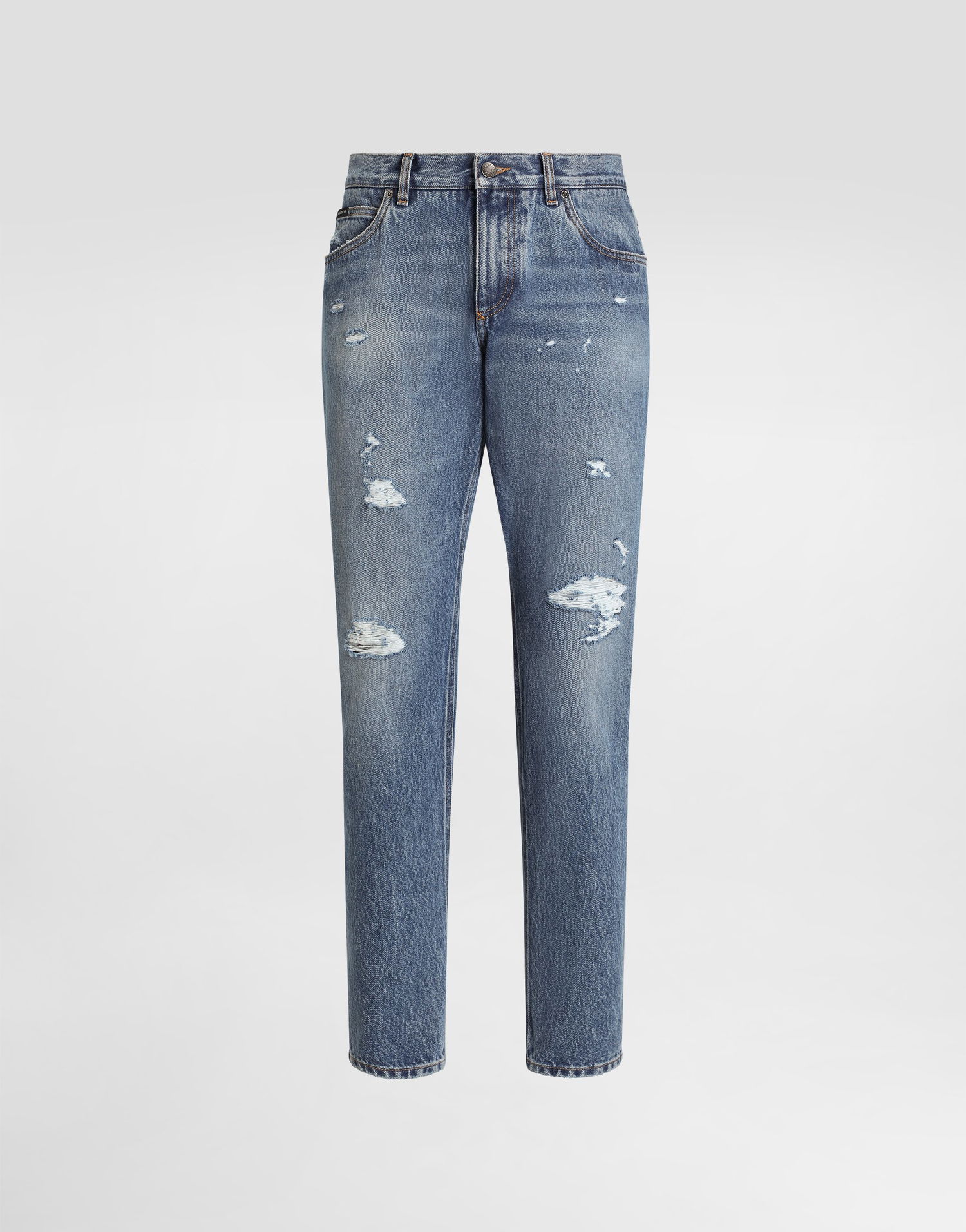 Jeans Dolce & Gabbana Dolce & Gabbana Regular Fit Distressed Jeans 44 Blå | GYJCCDG8NH5S9001, 0