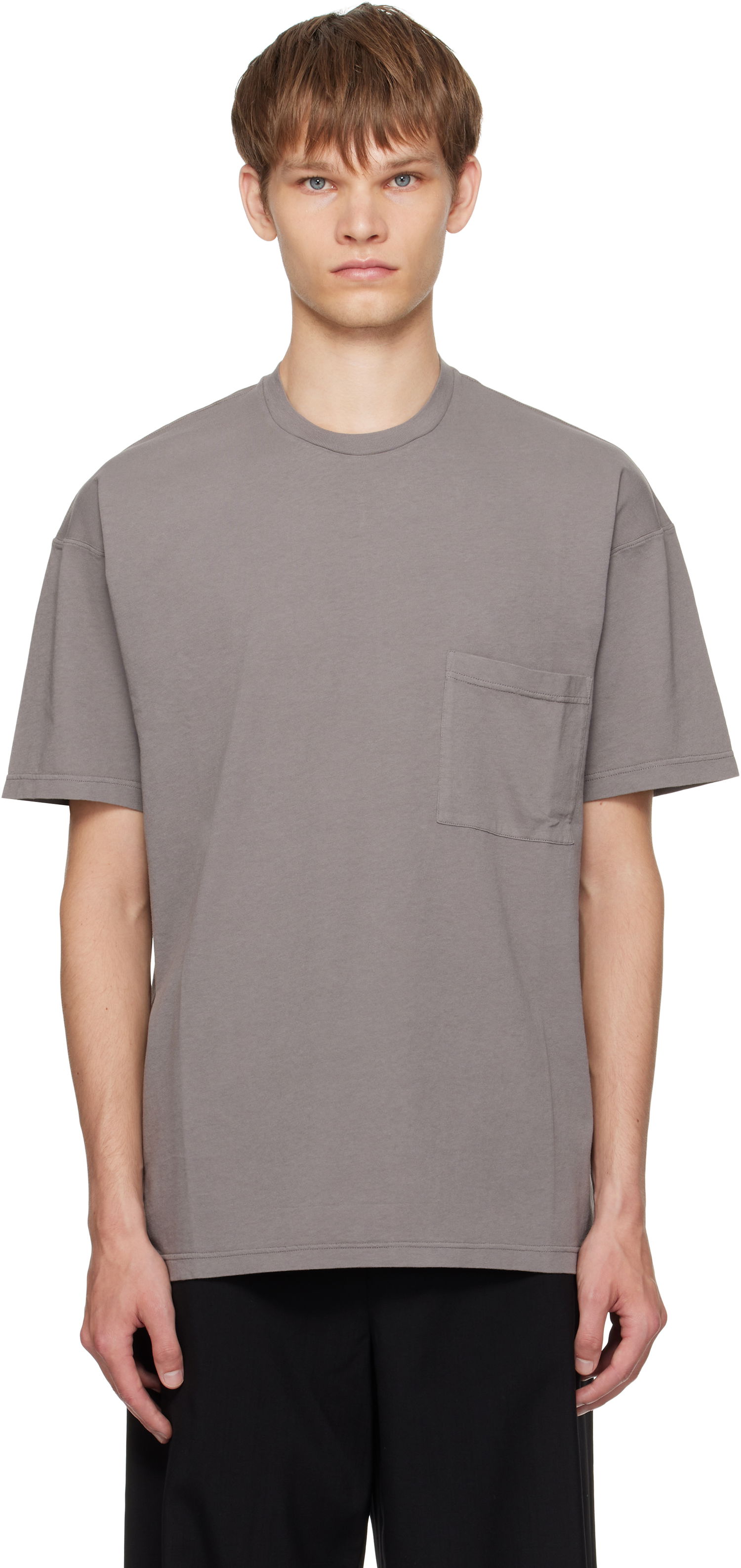 T-shirt The Row The Row Niels Pocket T-Shirt Grå | 1112-K569, 0