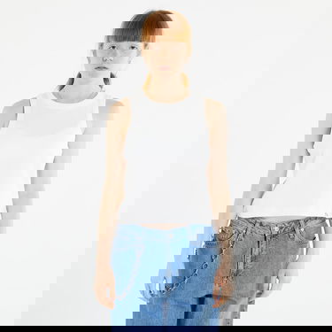 Linne CALVIN KLEIN Tab Rib Tank Top Vit | J20J221055 YAF, 0