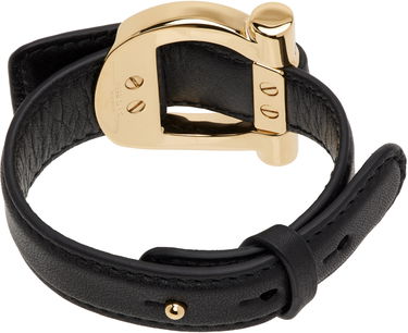 Armband FERRAGAMO Salvatore Ferragamo Gancini Leather Bracelet Svart | 780852, 1