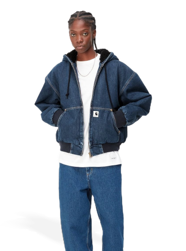 Jacka Carhartt WIP OG Active Jacket "Blue stone washed" Mörkblå | I032240_01_06
