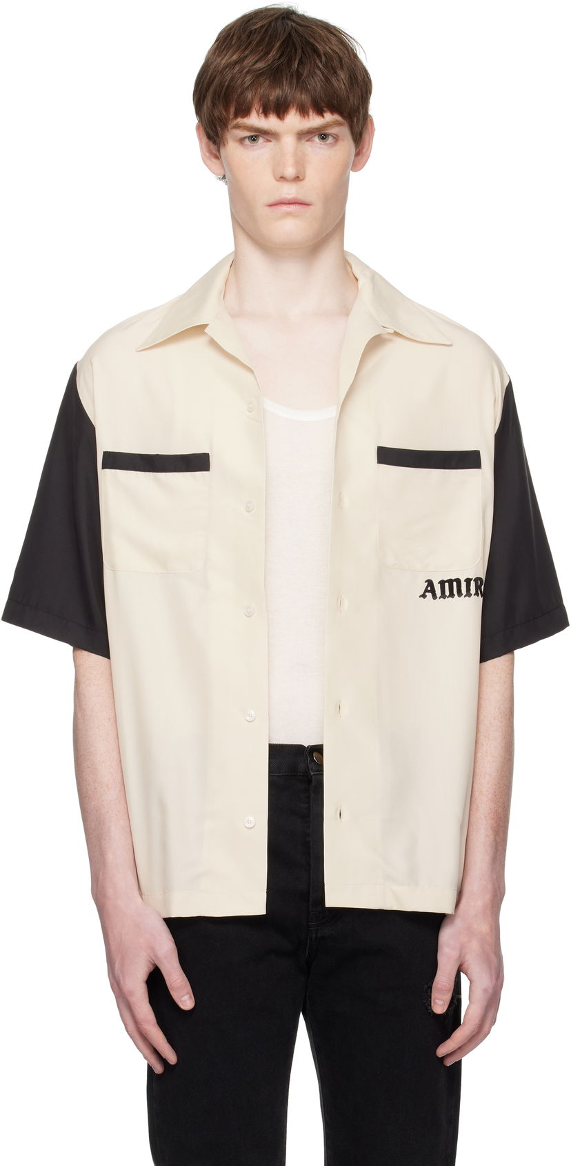 Skjorta AMIRI AMIRI 'Try It' Bowling Shirt Svart | AMSTCA1149