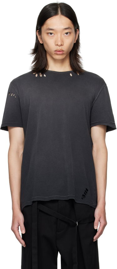 T-shirt Ann Demeulemeester Ann Demeulemeester Eternal Eagle Baptist Distressed T-Shirt Svart | B0013414-FA638-098, 0
