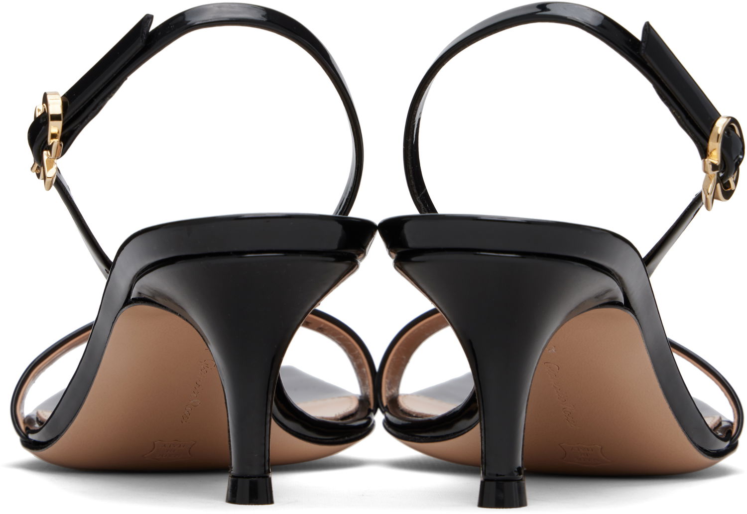 Tillbehör Gianvito Rossi Gianvito Rossi Ribbon Kitten Heel Sandals Svart | G32091-55RIC-VER, 1