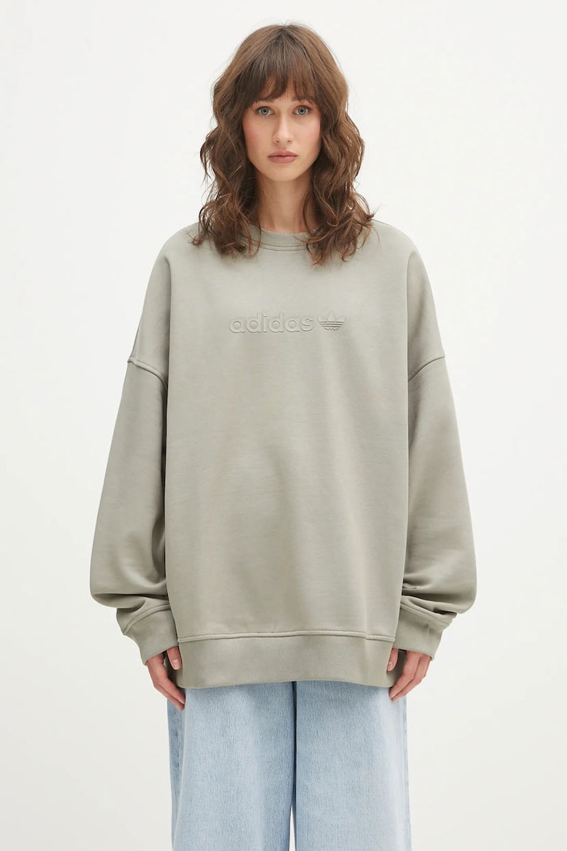 Sweatshirt adidas Originals adidas Originals Ess Lin Crew Sweatshirt Grön | JW1017
