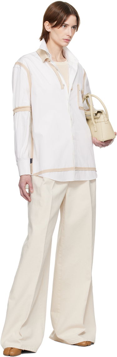 Skjorta Maison Margiela Maison Margiela Contrast Trim Shirt Vit | S51DT0018 M35391, 4