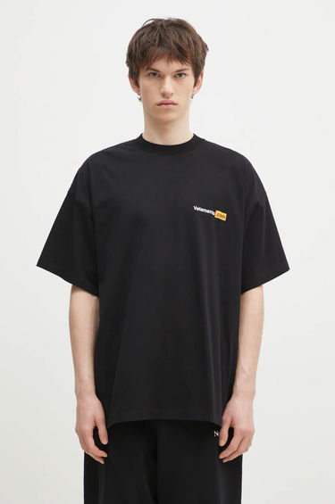 T-shirt VETEMENTS Black '.Com' T-Shirt Svart | UA66TR750B, 2