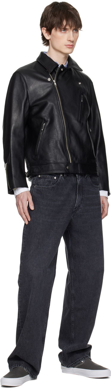 Bomberjacka WACKO MARIA WACKO MARIA Double Riders Leather Jacket Svart | 25SS-WMO-BL02, 3