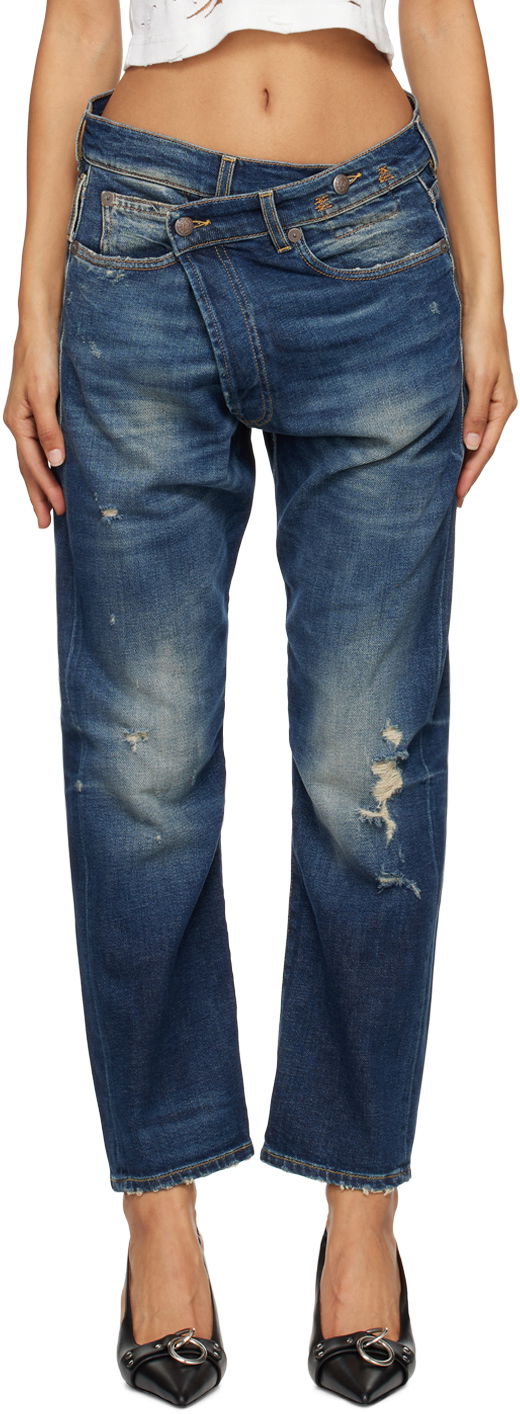 Jeans R13 R13 Crossover Jeans Blå | R13W2048-D144C