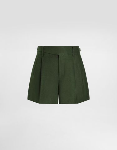 Shorts Dolce & Gabbana Dolce & Gabbana Linen Shorts with Belt Grön | GP10WTFU4MCV0304, 0