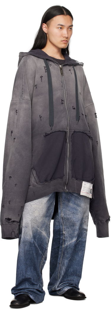 Sweatshirt Maison MIHARA YASUHIRO Maison MIHARA YASUHIRO Sun Faded Distressed Zip Hoodie Grå | A14PK531, 3
