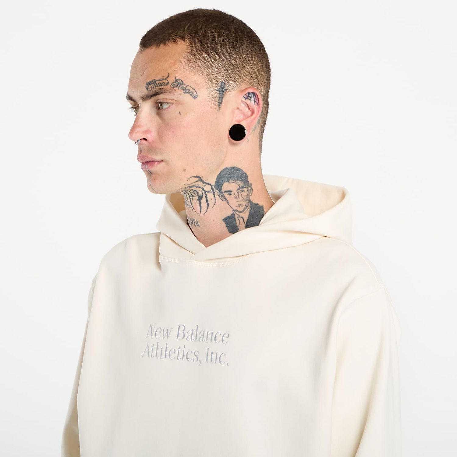 Sweatshirt New Balance Men's Hoodie Beige | NBMT53925PEF, 1