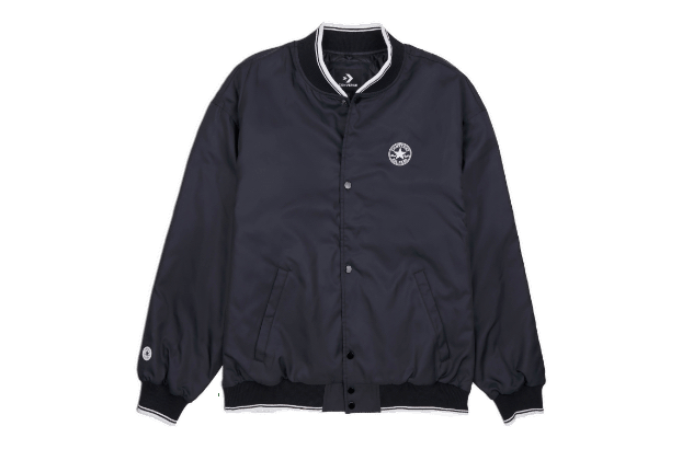 Bomberjacka Converse Logo Baseball Jacket Svart | 10025987-A01
