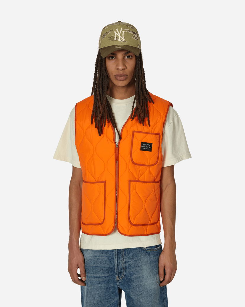 Väst Awake NY Quilted Nylon Shell Vest Orange Orange | 9031853 ORNG