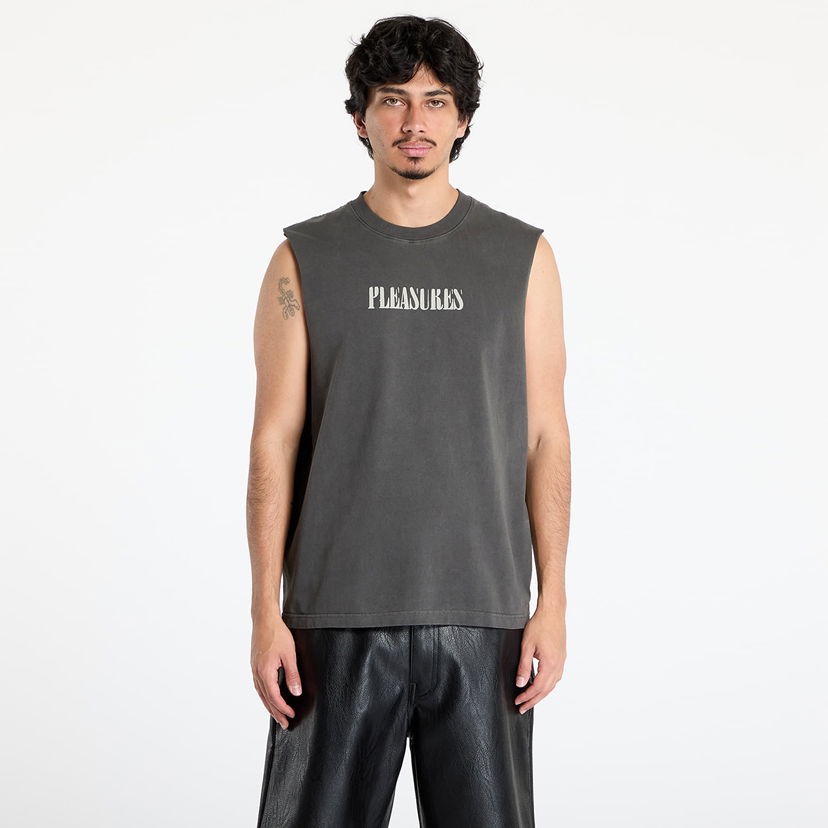 Linne Pleasures PLEASURES Onyx Sleeveless T-Shirt Grå | P25SU017 BLACK