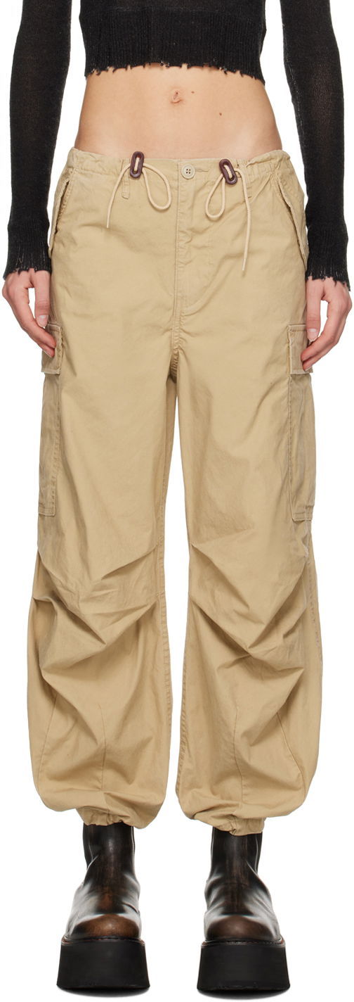Cargo byxor R13 R13 Balloon Army Trousers Beige | R13WR241-R322B