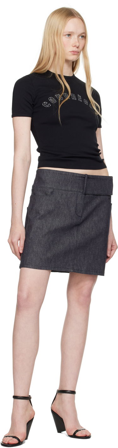 Kjol Courrèges Courrèges Belted Denim Miniskirt Blå | 225DJU271DE0035, 3