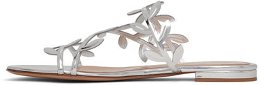 Sneakers och skor Gianvito Rossi Flavia 05 Leaf Detail Slide Sandals Metallisk | G15680-05RIC-MET, 2