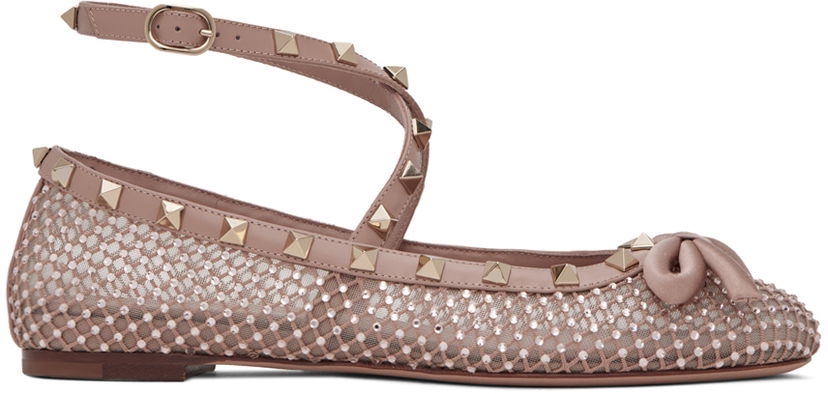 Skovård Valentino Valentino Garavani Rockstud Ballerina Flats Orange | 4W2S0HB6NCE