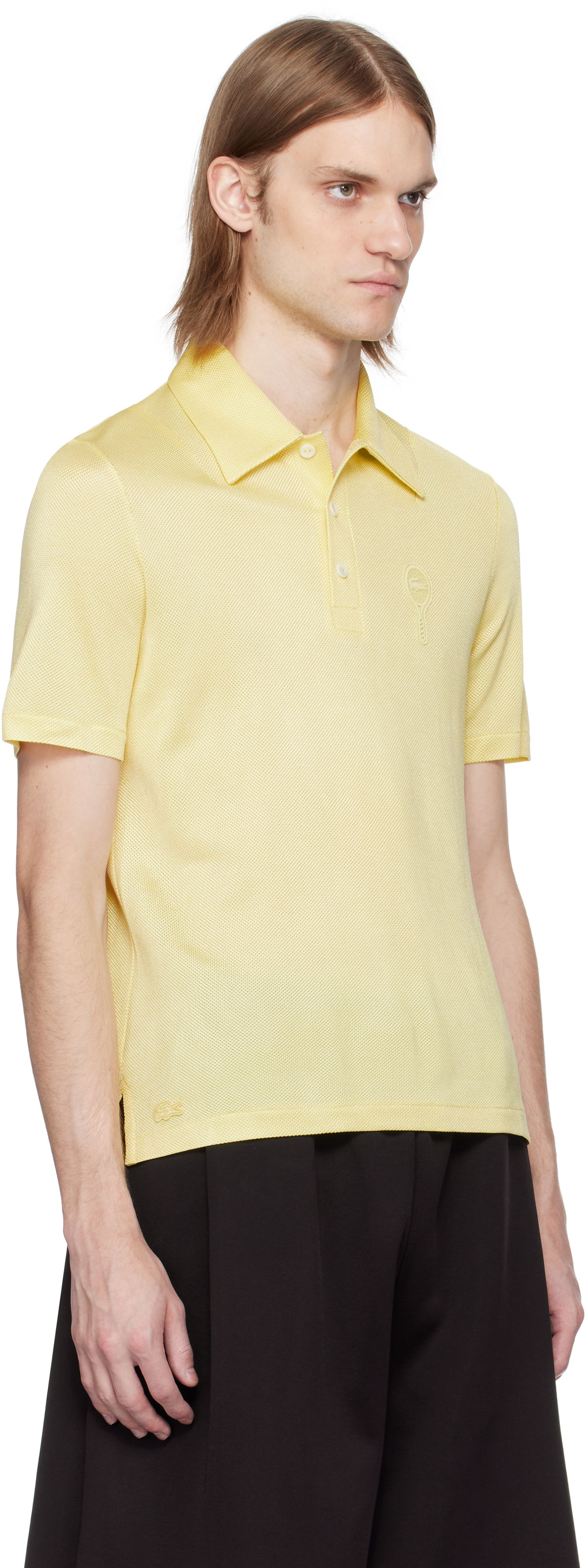 Polotröja Lacoste Lacoste Runway Regular Fit Satin Piqué Polo Gul | DH6801, 1