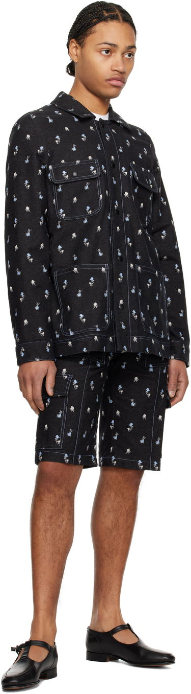 Skjorta Anna Sui Anna Sui Embroidered Roses Barn Jacket Svart | M1025K33, 3