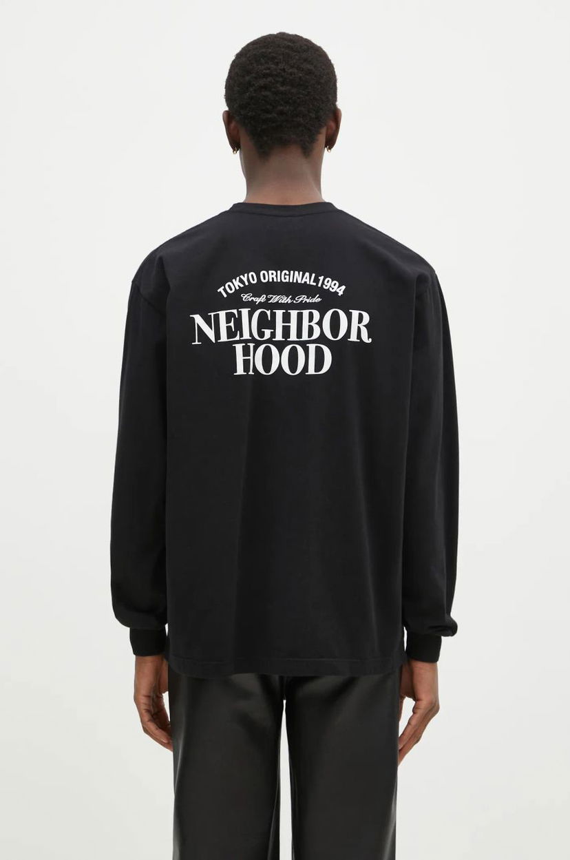 T-shirt Neighborhood NEIGHBORHOOD Long Sleeve Graphic T-Shirt Svart | 242PCNH.LT02