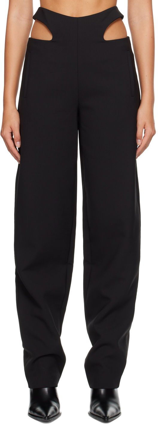 Byxor Dion Lee Dion Lee Y Front Cutout Trousers Svart | C2068P22