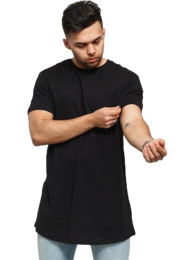 T-shirt Urban Classics Shaped Long Tee Svart | TB638 Black Black