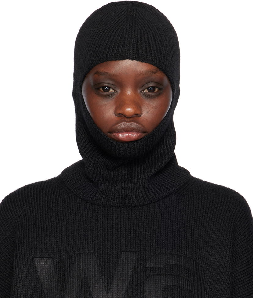 Mössa Alexander Wang Logo Compact Deboss Balaclava Svart | 4KC4239056