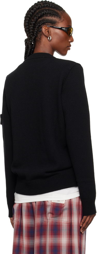 Sweater Stone Island Stone Island Lambswool V-Neck Sweater Svart | K2S15 5100033 S00A3, 2