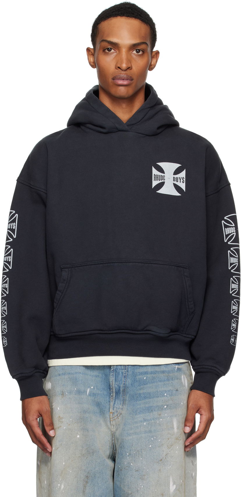 Sweatshirt Rhude Rhude 'Rhude Boys' Hoodie Svart | RHPF25HO06012