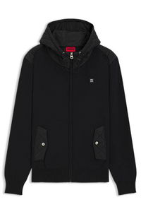 Regular-fit hooded jacket with quilted details