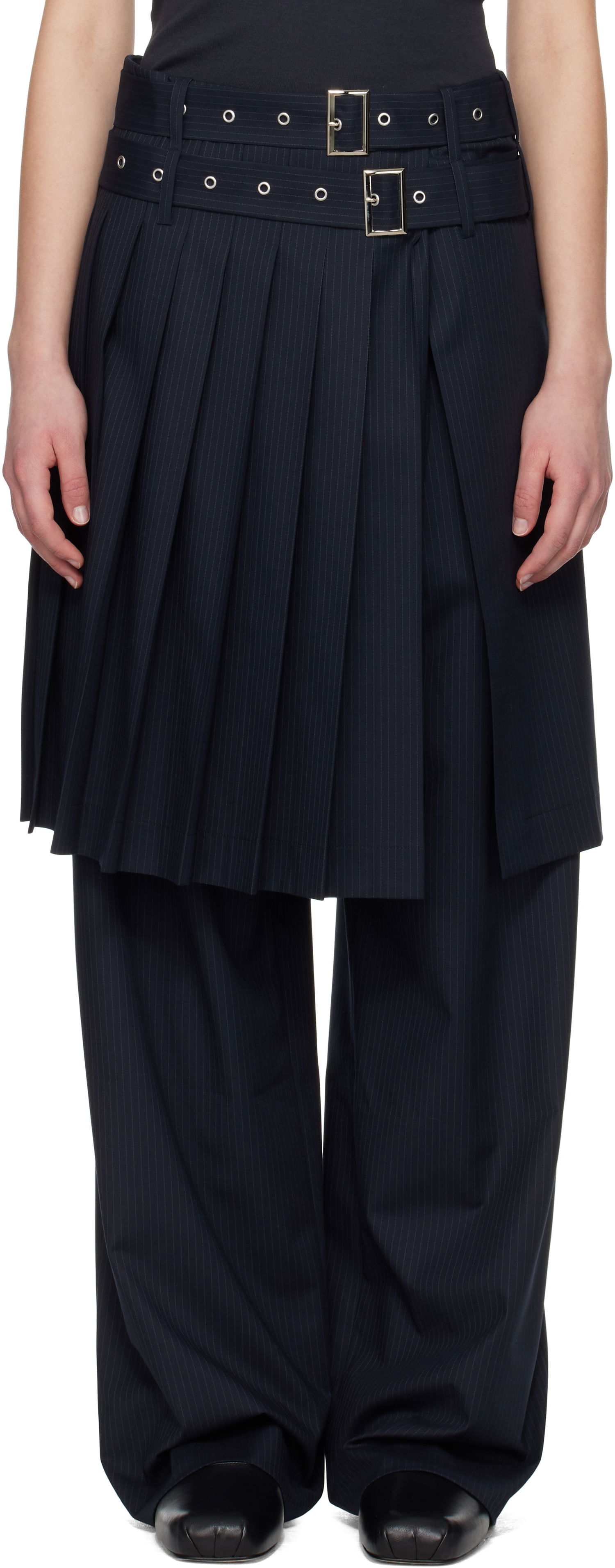 Byxor Charles Jeffrey Loverboy Charles Jeffrey LOVERBOY Wide Leg Skouser Trousers Svart | 54030502, 0