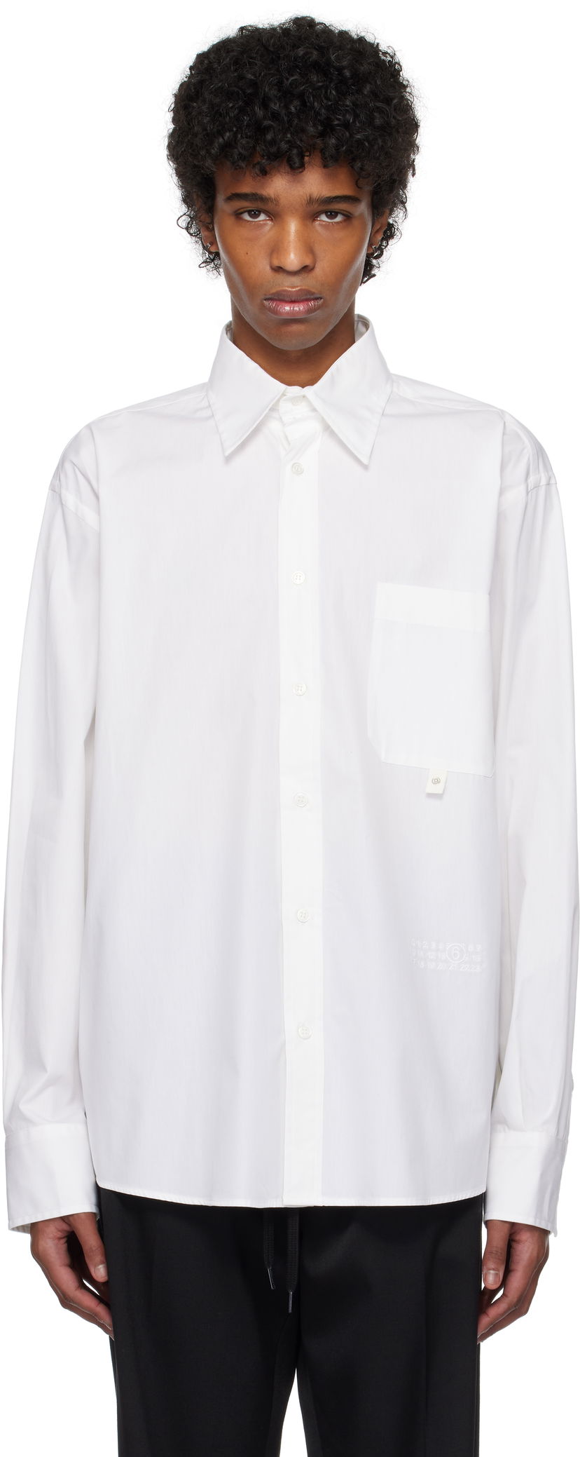 Skjorta Maison Margiela MM6 Maison Margiela Long-Sleeved Shirt Vit | SH0DT0020 M35152