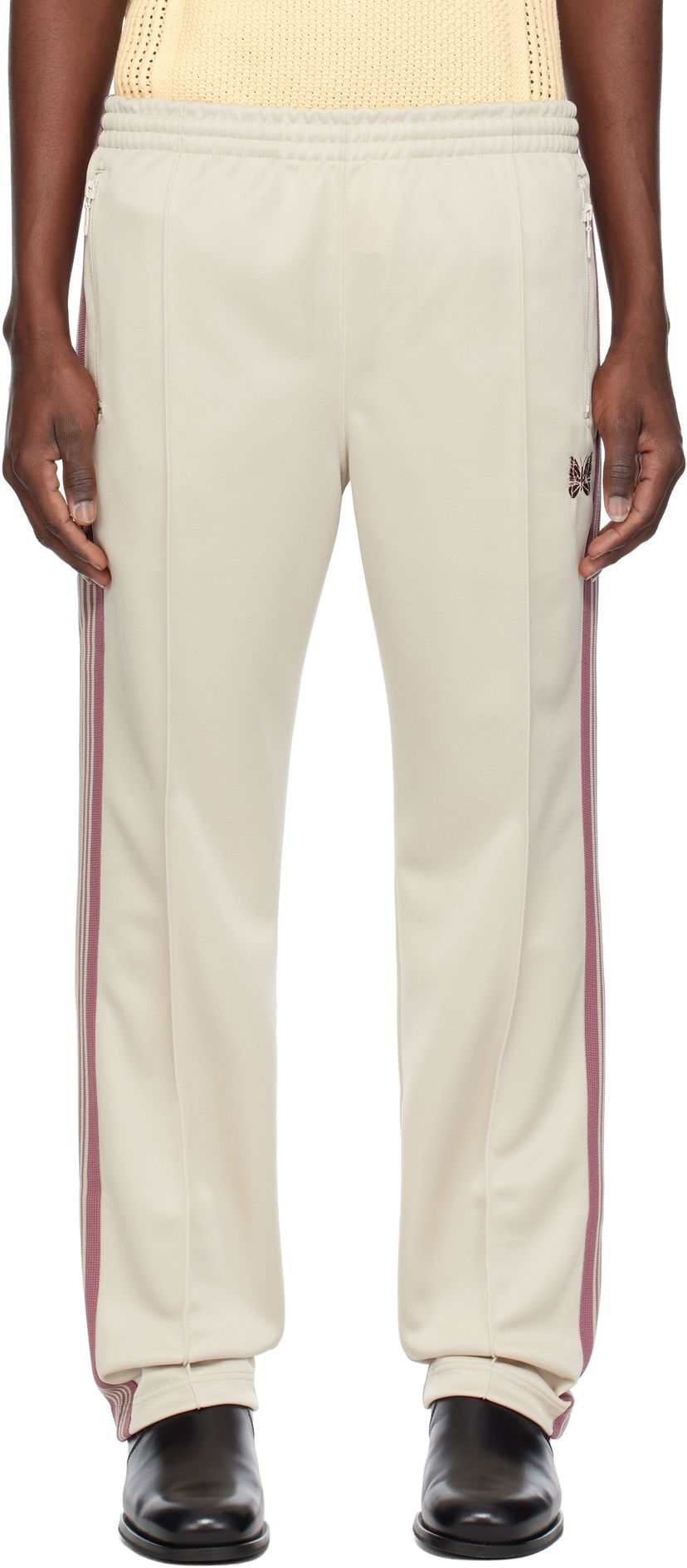 Träningsbyxor Needles Needles Narrow Track Pants Beige | QV308