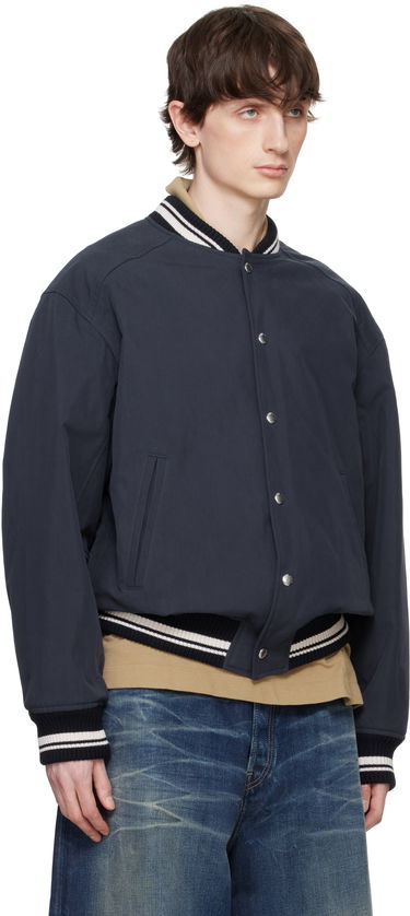 Bomberjacka MAISON KITSUNÉ Maison Kitsuné Teddy Bomber Jacket Mörkblå | OM02116WQ4048, 1