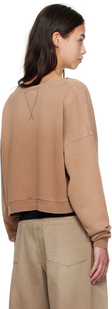 Sweatshirt R13 R13 'New York' Cropped Front Slit Sweatshirt Brun | R13WK251-001UU, 2