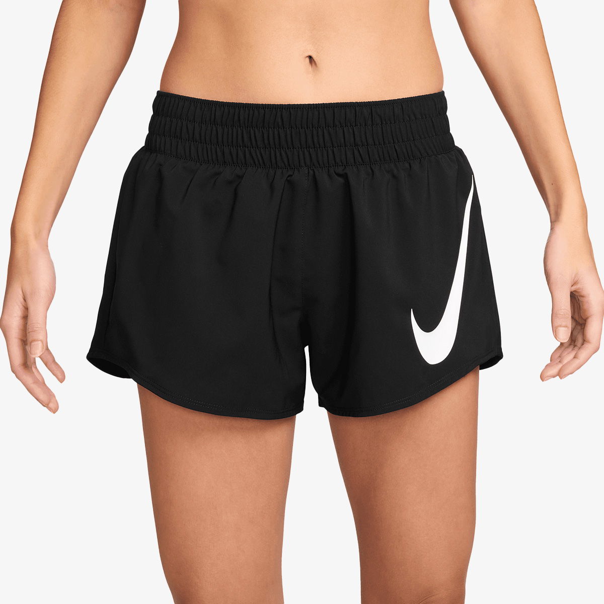Shorts Nike W NK ONE SWSH HBR DF MR 3IN BR Svart | HV2616-010, 1